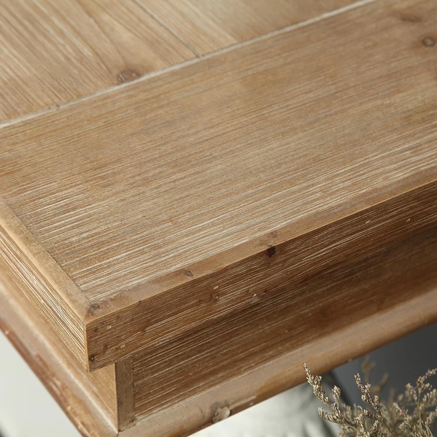 Classical Wooden Pillar Base Console Table