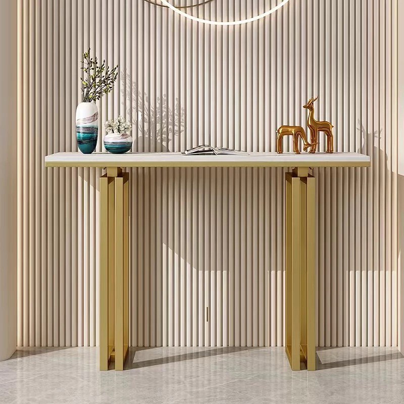 Double Layer Square Base Console Table