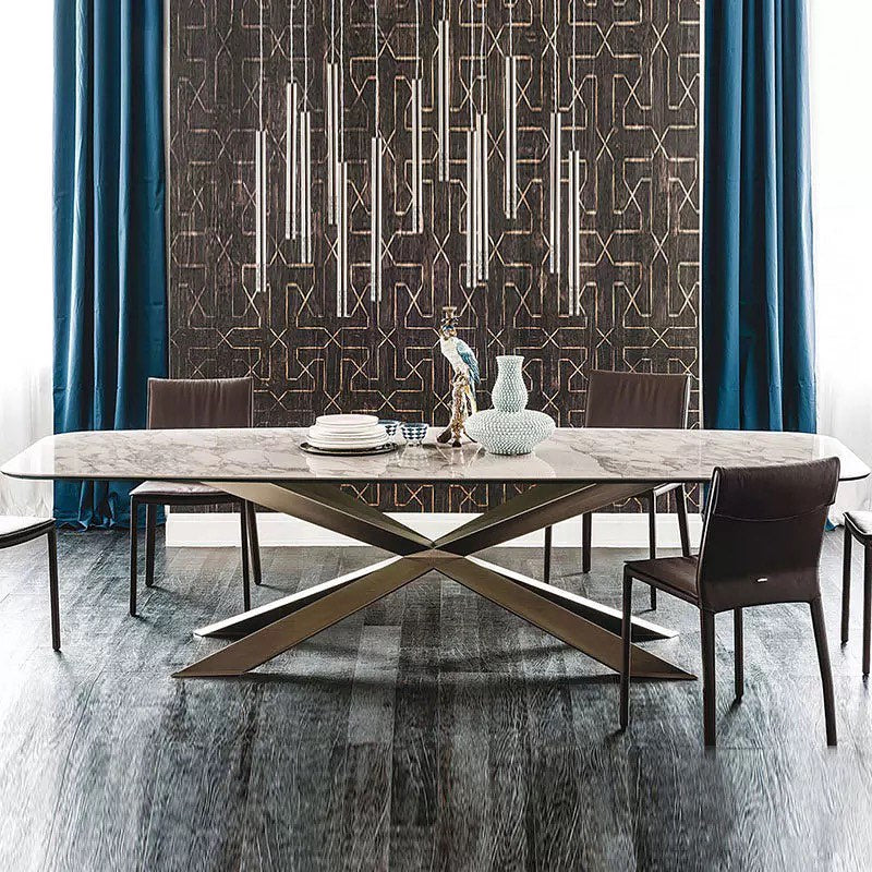 Crossed Bars Base Dining Table