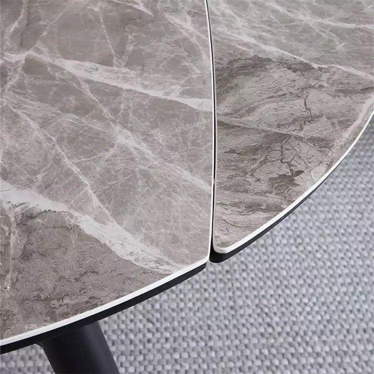 4 Simple Legs Extendable Round Dining Table