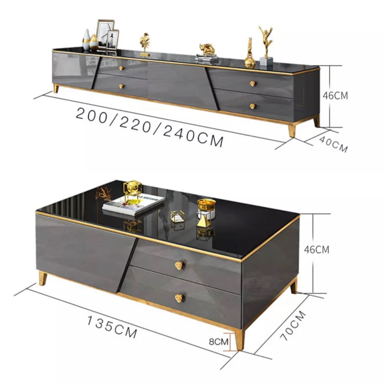 ZAVA Unit Coffee Table Set