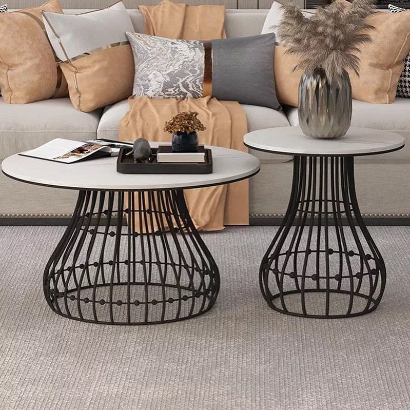LOCO Basket Base Round Nested Coffee Table
