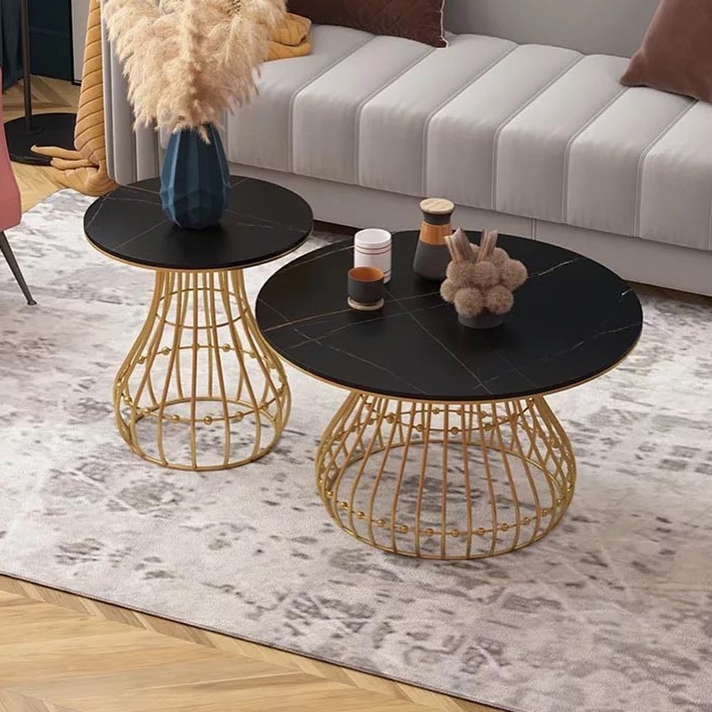 LOCO Basket Base Round Nested Coffee Table