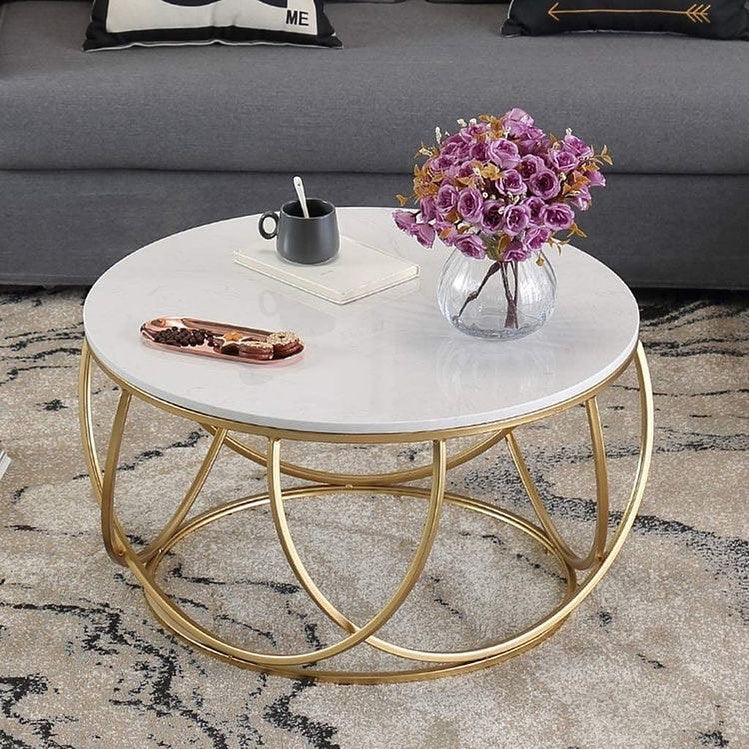 ZIKA Round Wavy Base Coffee Table