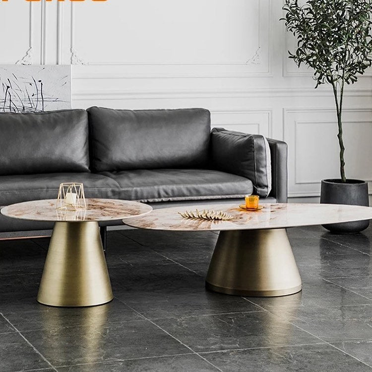 MOVO Steel Cone Base Drop Top Nested Coffee Table