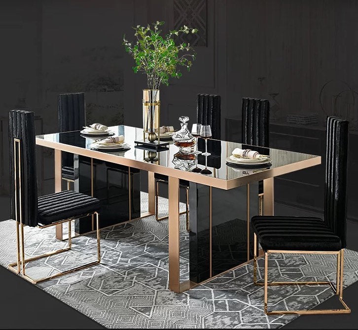 Double Flat Base Dining Table