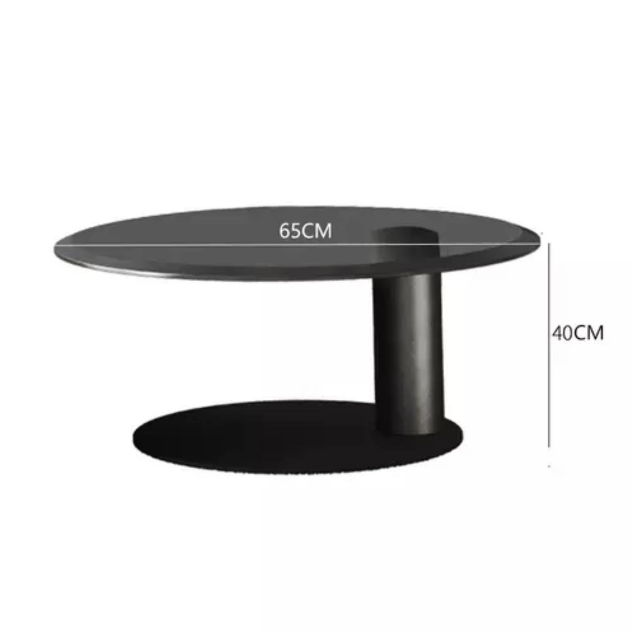 Wood & Steel Sphere Base Nested Round Coffee Table