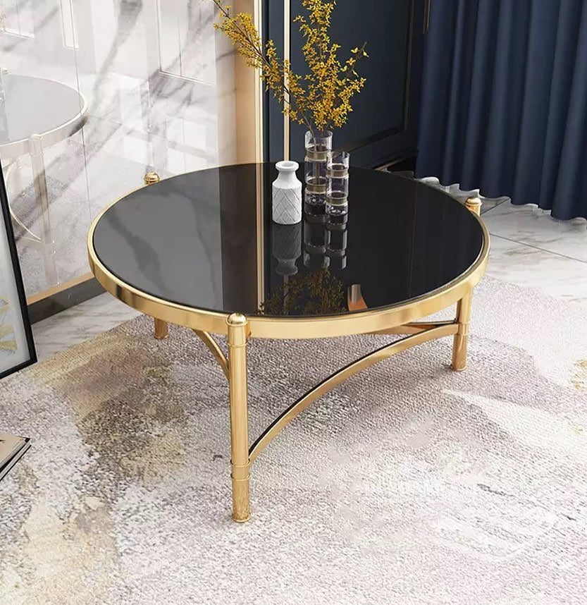 Floral Base Double Round Nested Coffee Table
