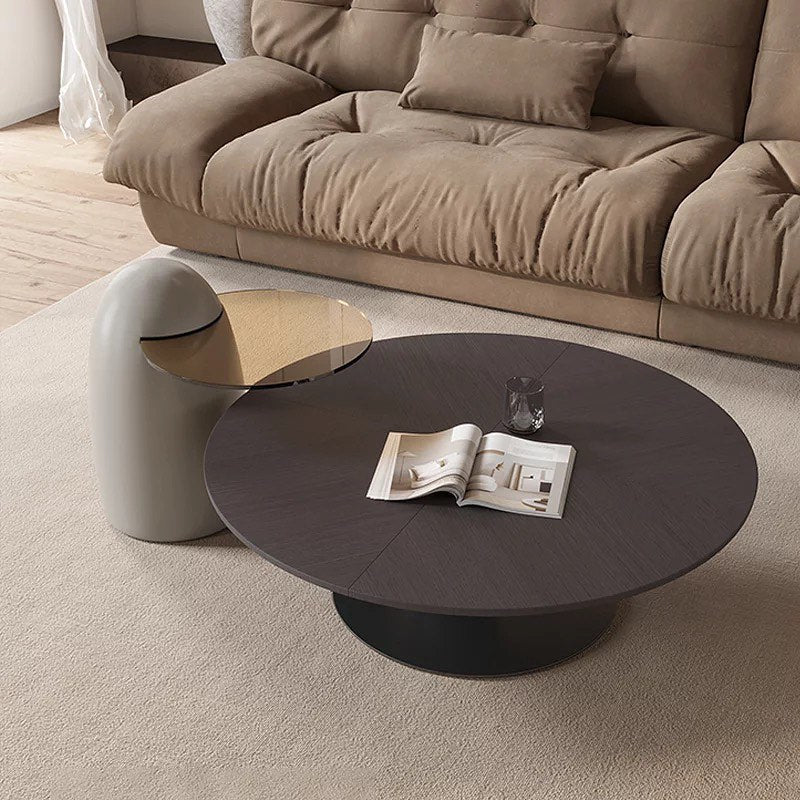 Little Sphere Base Round Coffee Table with Sugarloaf Side Table