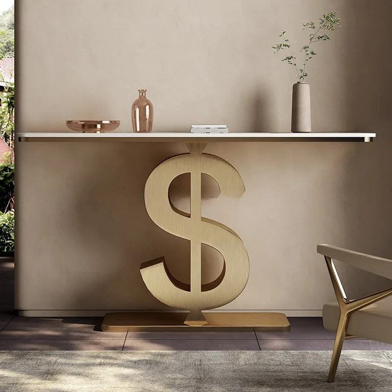 DALA Dollar Sign Console Table
