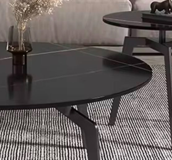 ZINDI Crow Base Round Double Nested Coffee Table
