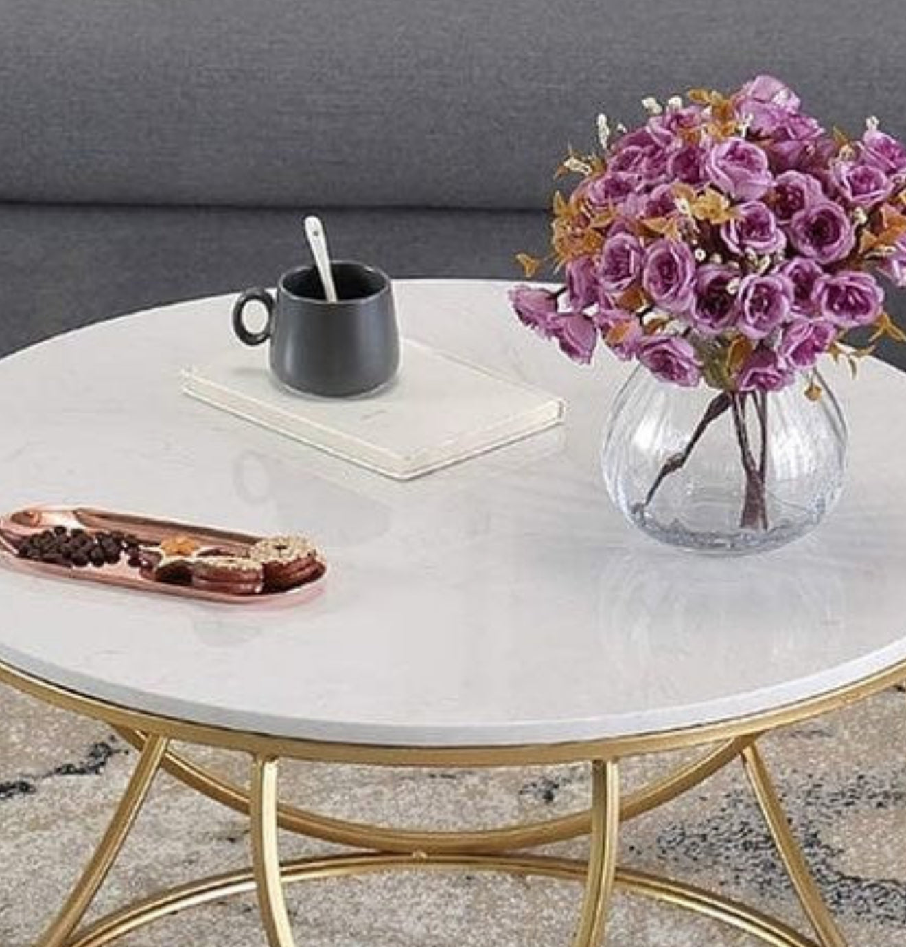 ZIKA Round Wavy Base Coffee Table