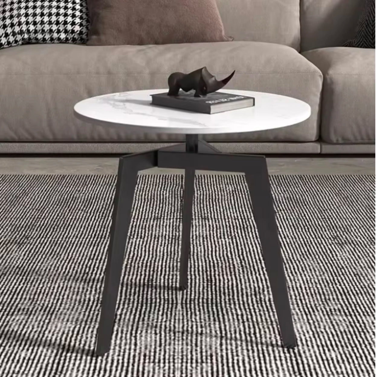 ZINDI Crow Base Round Double Nested Coffee Table