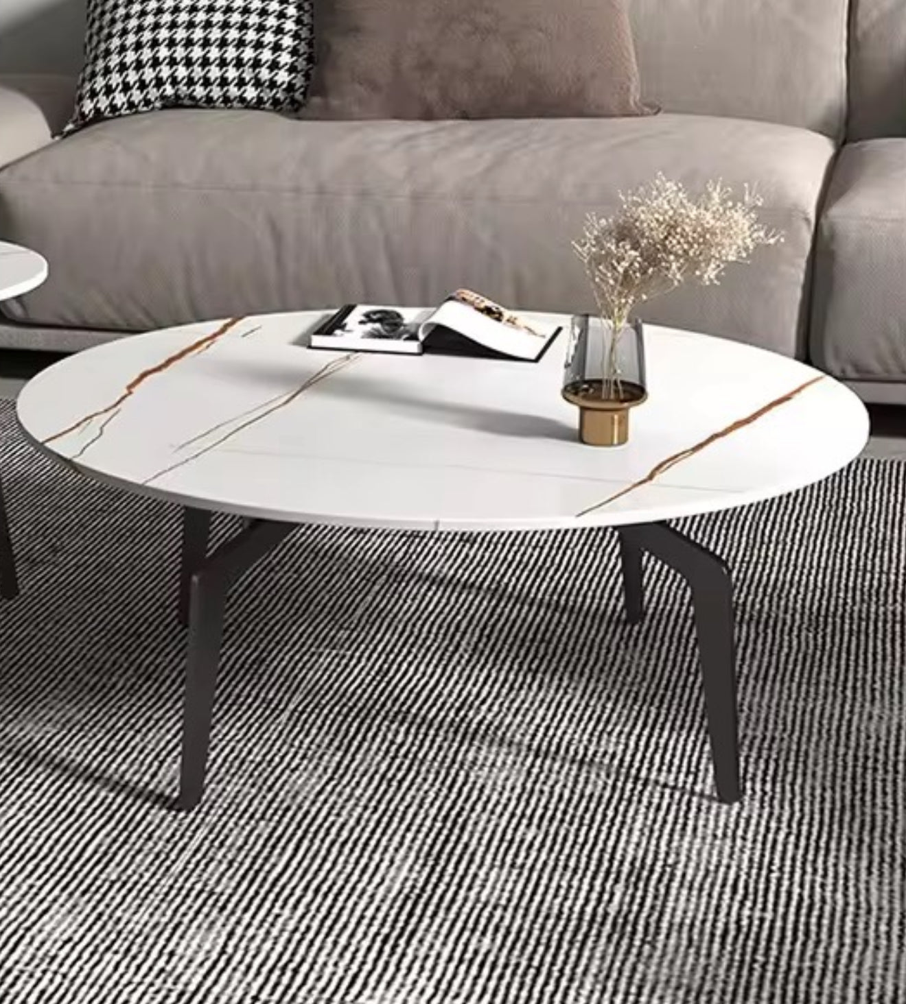 ZINDI Crow Base Round Double Nested Coffee Table