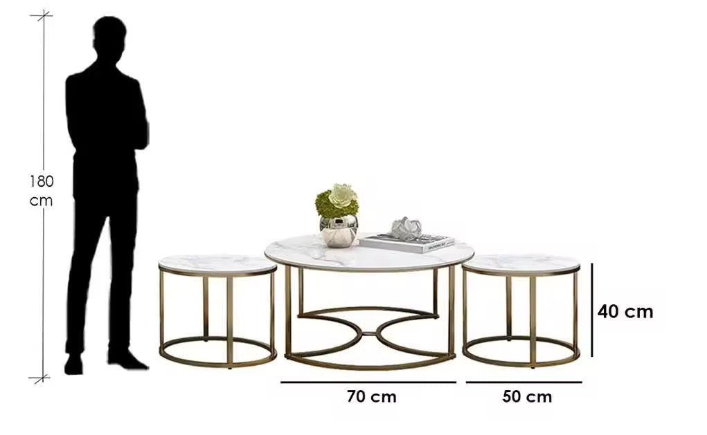 VIDO Triple Round Nested Coffee Table