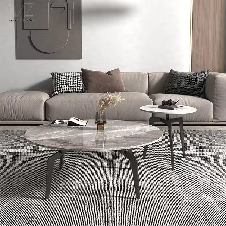 ZINDI Crow Base Round Double Nested Coffee Table