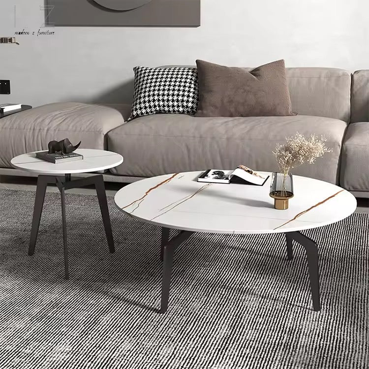 ZINDI Crow Base Round Double Nested Coffee Table