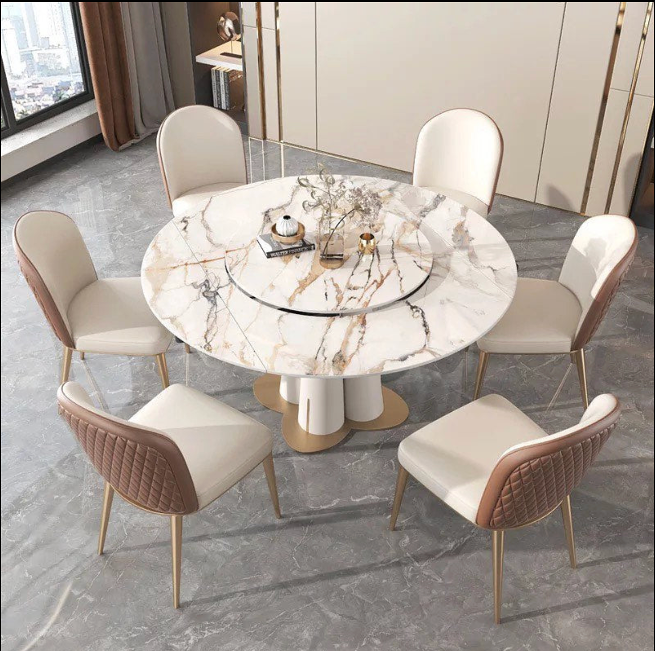 GAZOO Extendable Round Dining Table