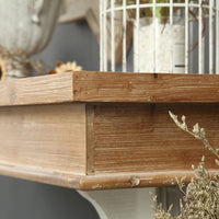 Classical Wooden Pillar Base Console Table