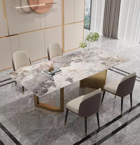 KILIA Double Pillar Steel Base Dining Table
