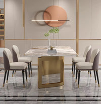 KILIA Double Pillar Steel Base Dining Table