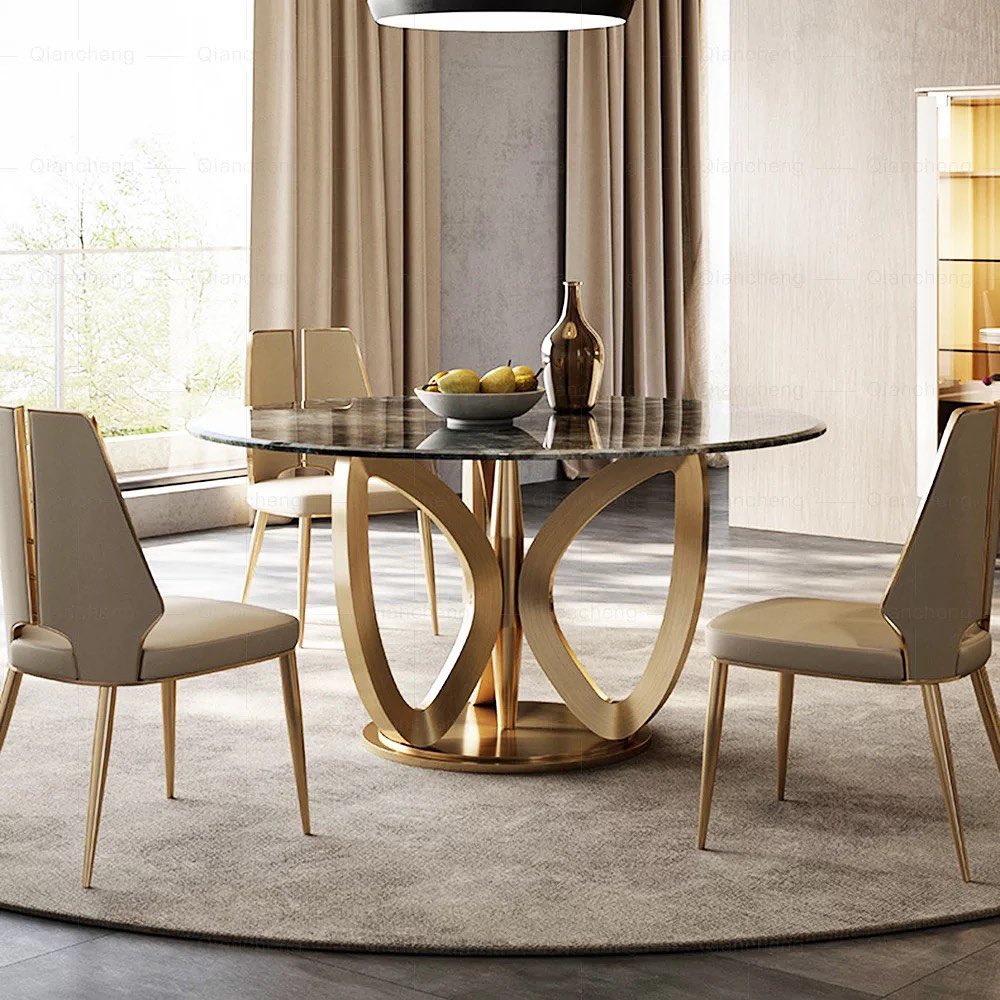 KOKO Steel Base Round Dining Table