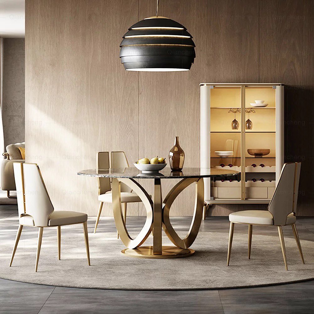 KOKO Steel Base Round Dining Table
