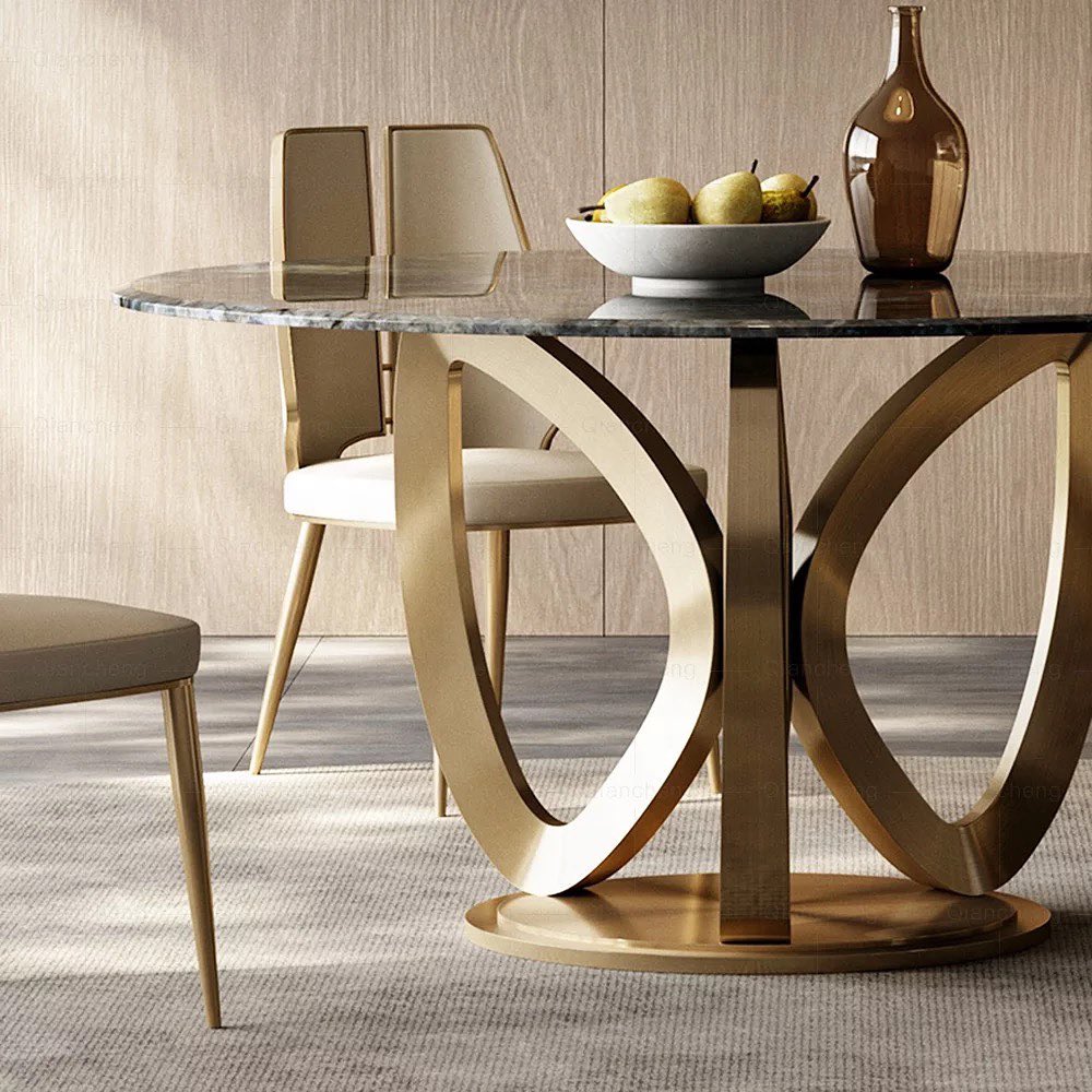 KOKO Steel Base Round Dining Table