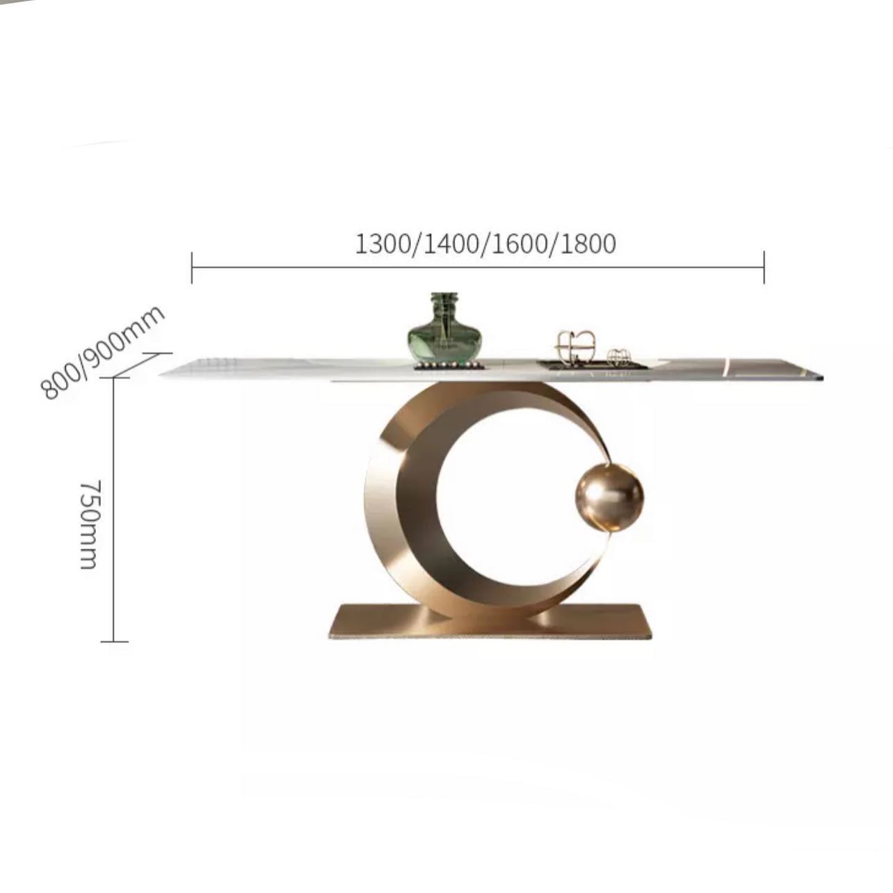 MOONO Moon Steel Base Dining Table