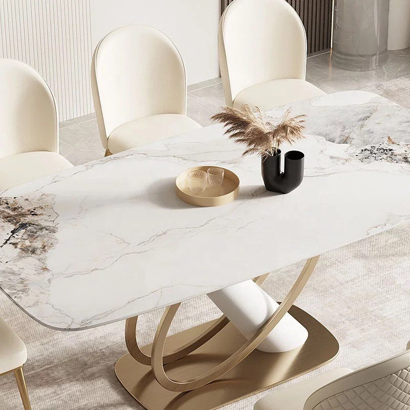 SAMOO Angled Pillar Base Dining Table