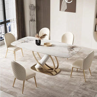 SAMOO Angled Pillar Base Dining Table