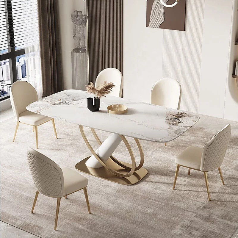 SAMOO Angled Pillar Base Dining Table