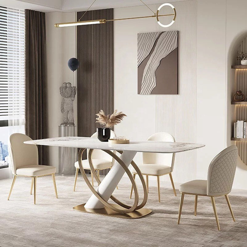 SAMOO Angled Pillar Base Dining Table