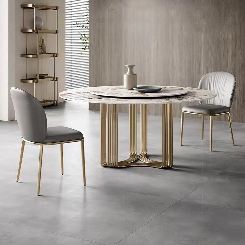 ZOLO Stripy Wavy Base Round Dining Table