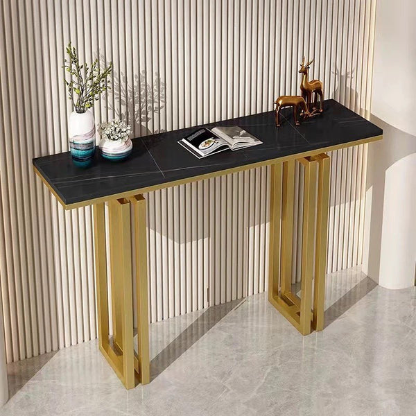 Double Layer Square Base Console Table