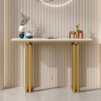 Double Layer Square Base Console Table