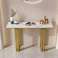 Double Layer Square Base Console Table