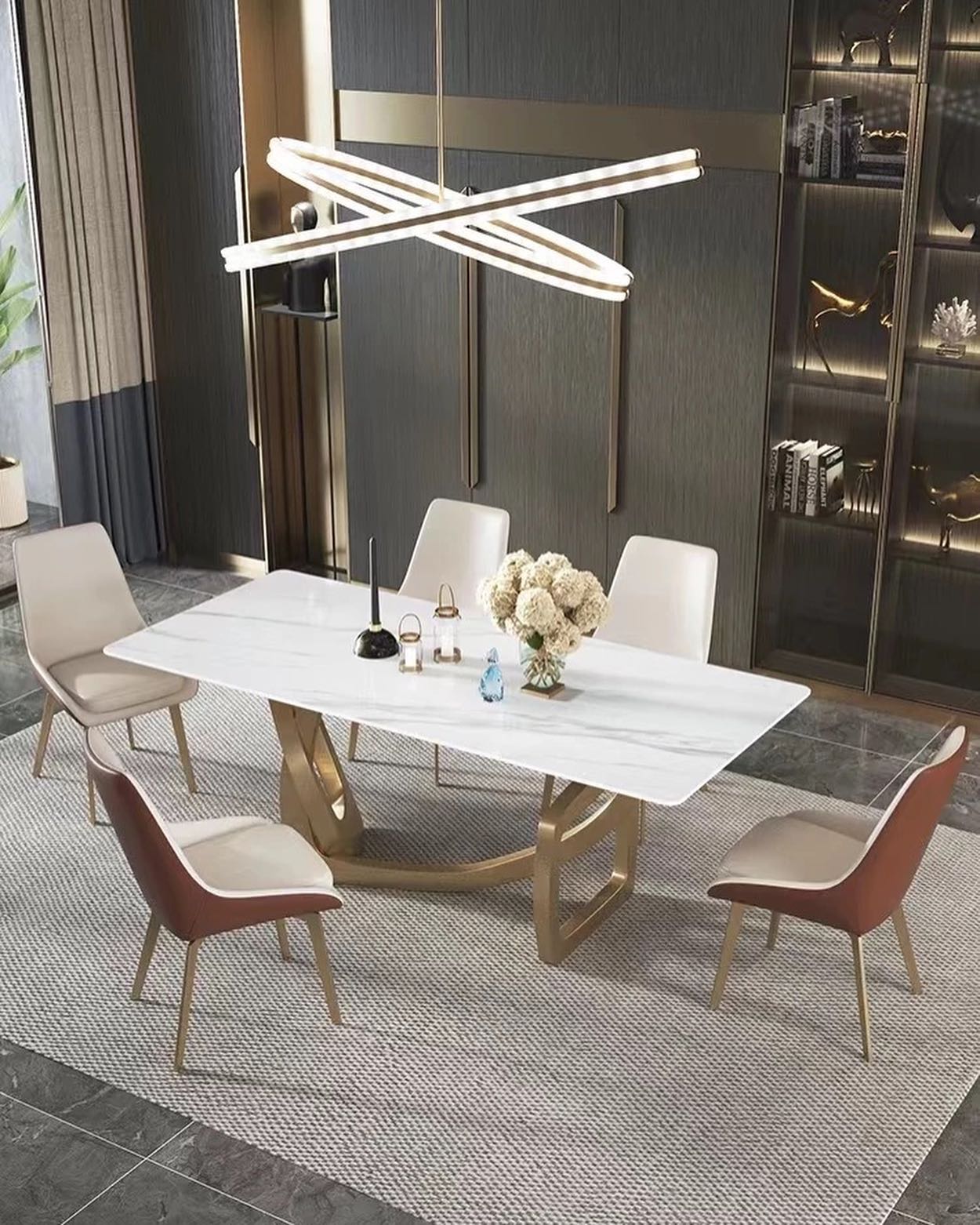 KIZO Steel Base Dining Table