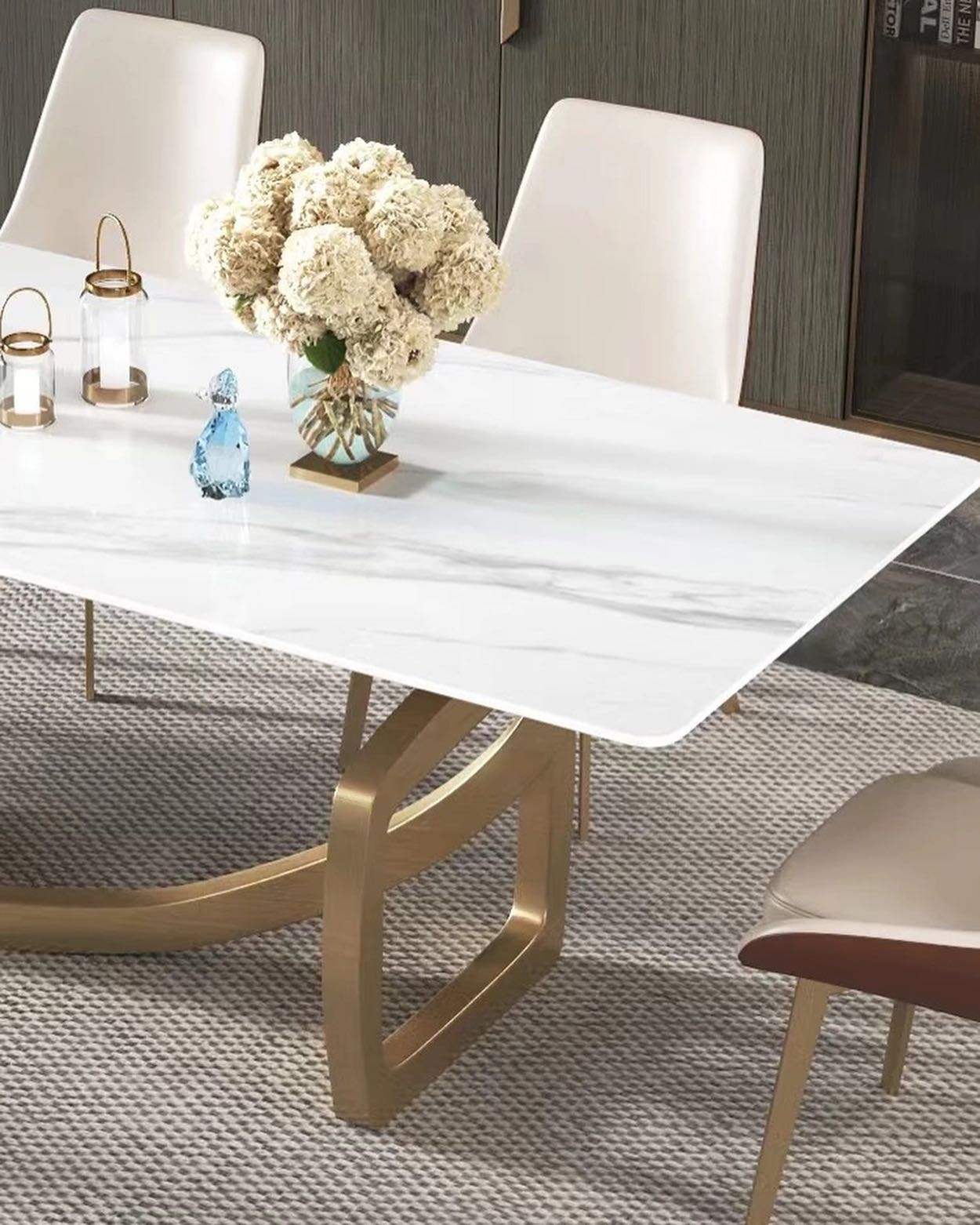 KIZO Steel Base Dining Table