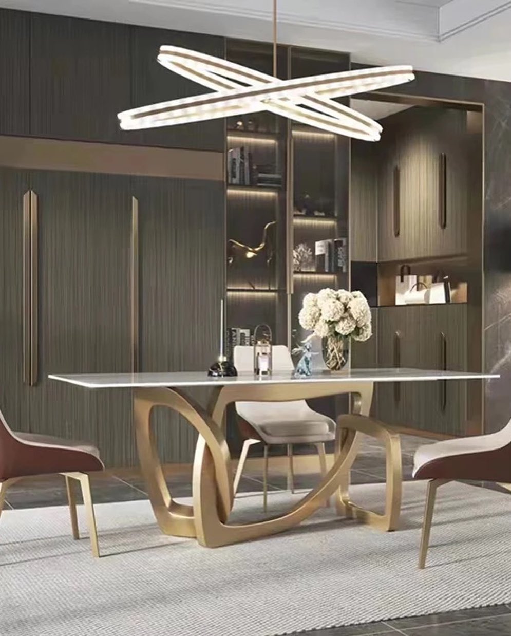 KIZO Steel Base Dining Table