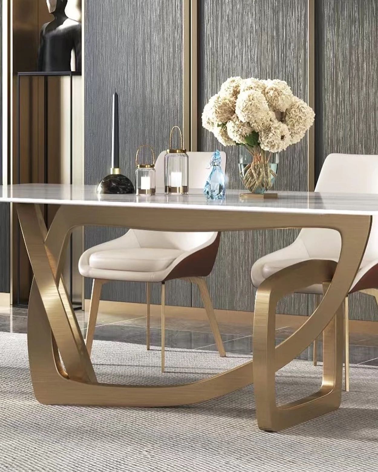 KIZO Steel Base Dining Table