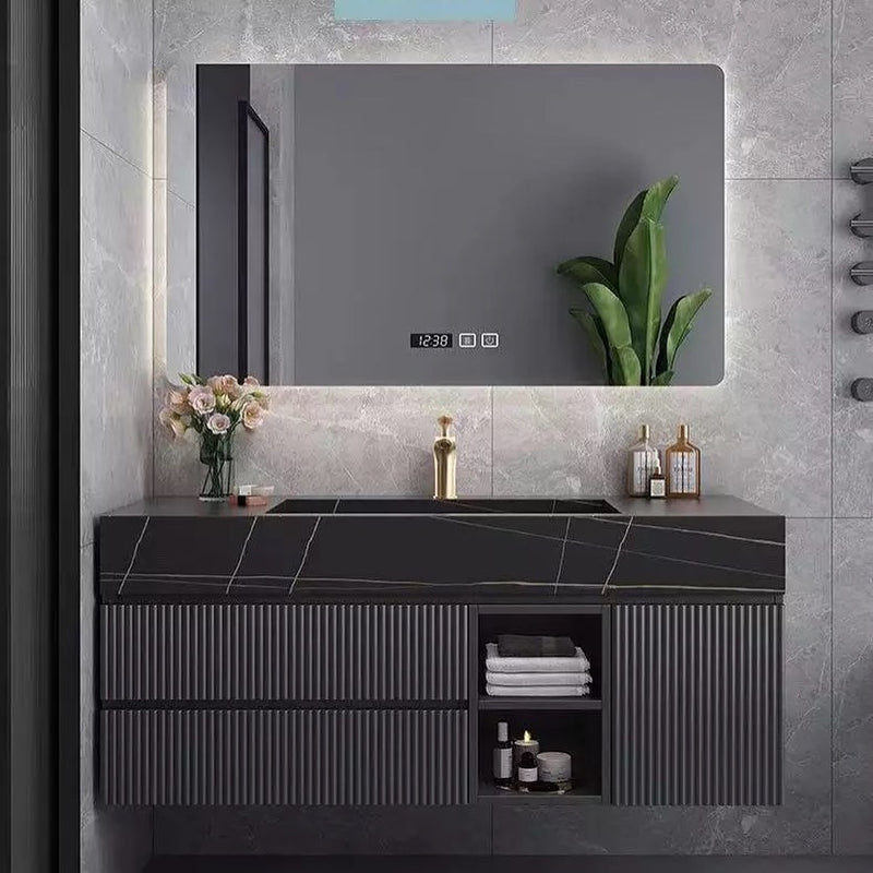 Full Stone Top Double Drawer Base Vanity