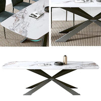 Crossed Bars Base Dining Table