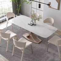 Double Curved Base Dining Table
