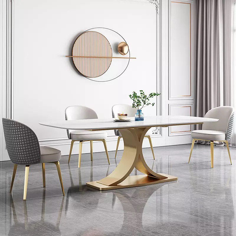 Double Curved Base Dining Table