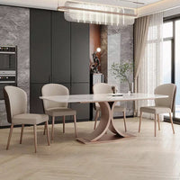 Double Curved Base Dining Table