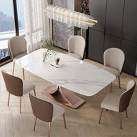 Double Curved Base Dining Table