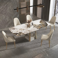 Full Stone Pyramide Base Dining Table