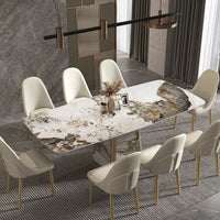 Full Stone Pyramide Base Dining Table