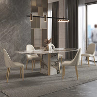 Full Stone Pyramide Base Dining Table